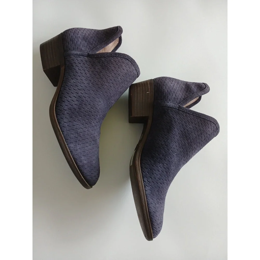 Lucky Brand Baley Deep Purple Suede Leather Ankle Boot Women's Size 9M
